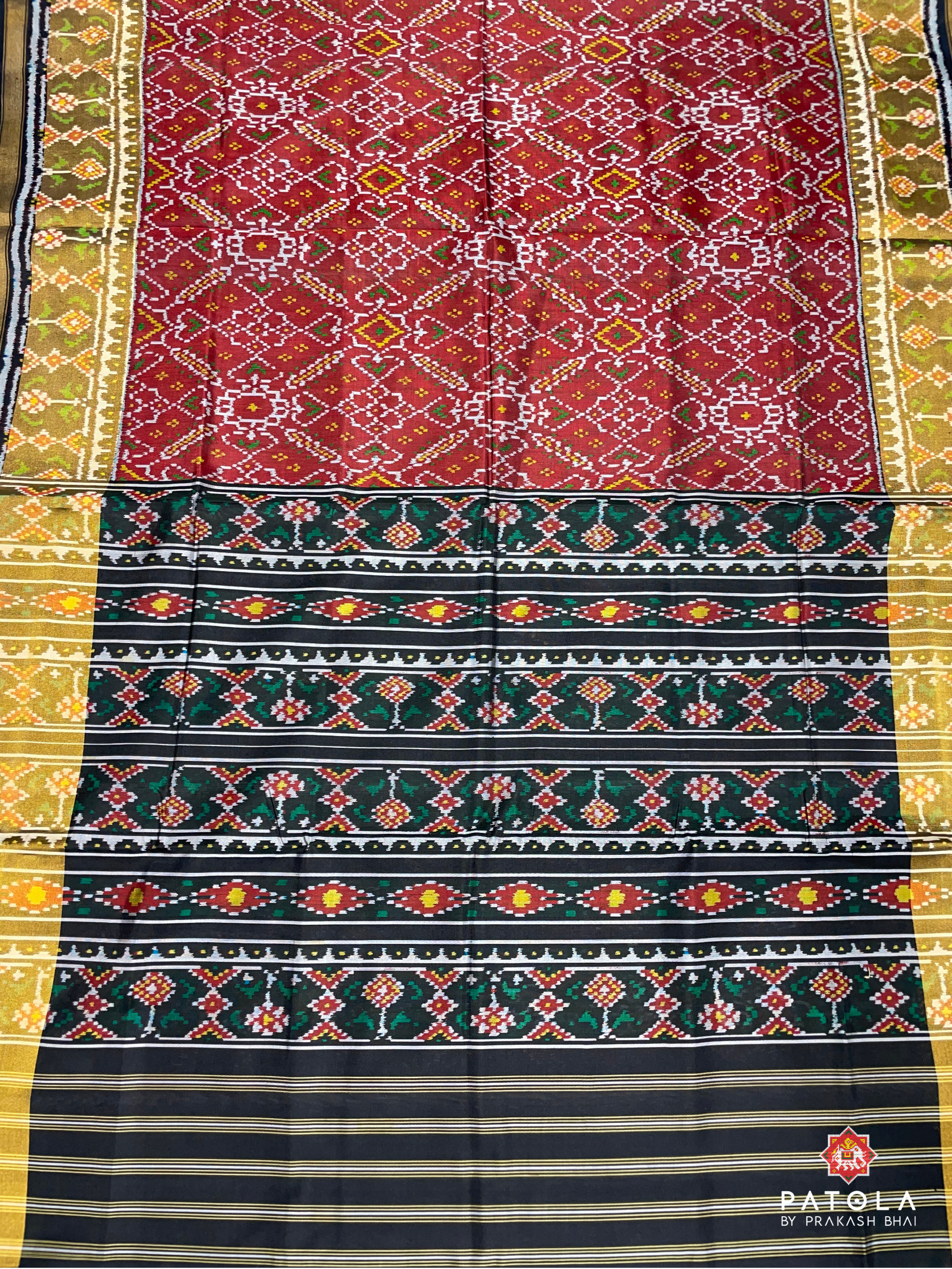 Traditional Manekchowk Designer Single Ikat Patola Saree